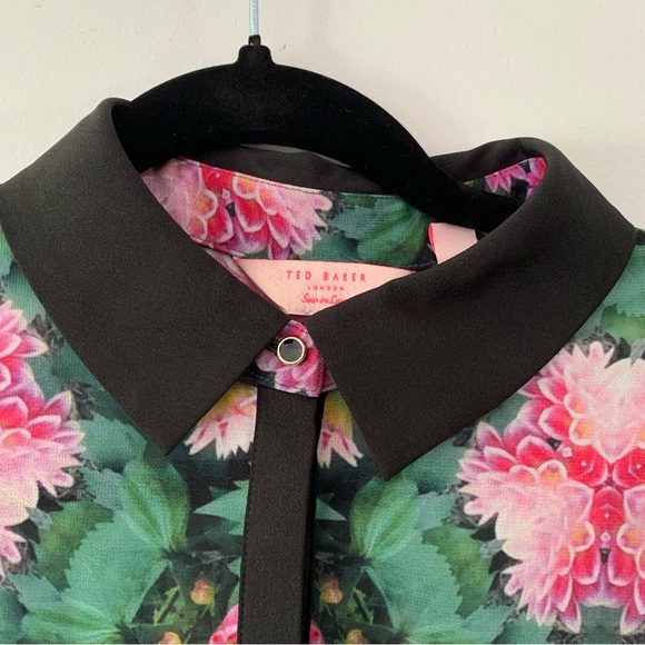Ted Baker Floral Top size 1 - Picture 4 of 6